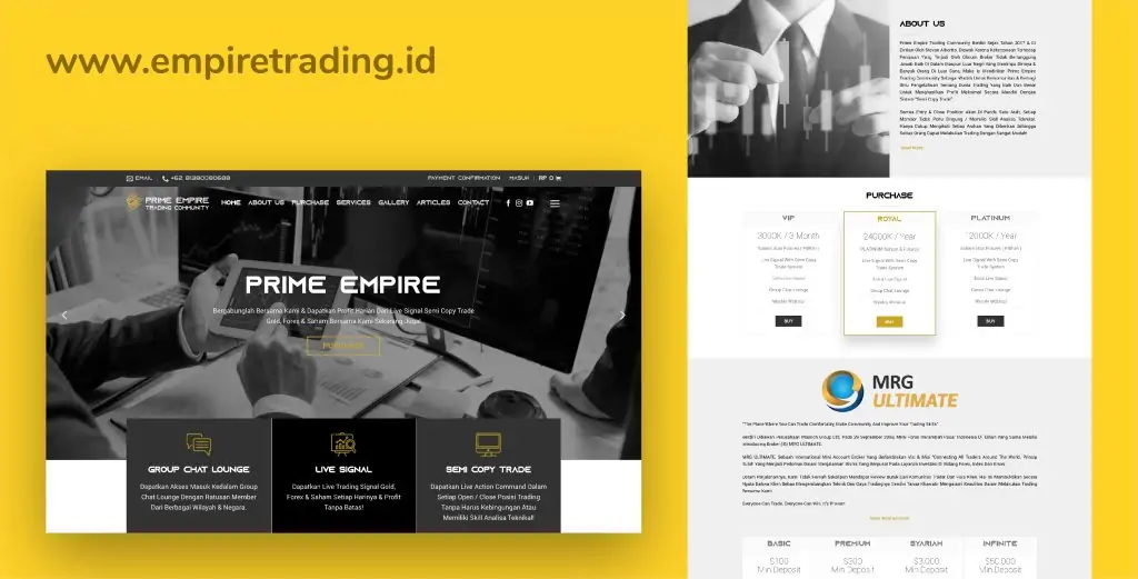 jasa pembuatan website trading