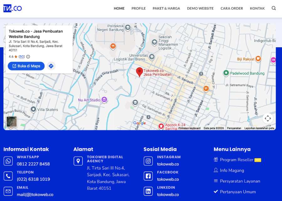 contoh footer website tokoweb